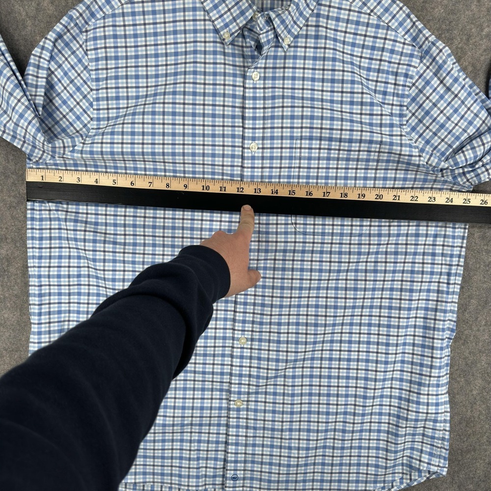 Vineyard Vines Shirt Mens XL Blue Check Performance Long Sleeve Button Down - Picture 6 of 14